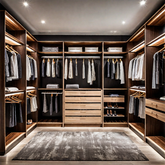 Trueliving  4 Door Walk-in wardrobe Laminated Finish & PU Finish (6Ft *2Ft *9Ft -1828.8MM X 609MM X 2743.2MM)